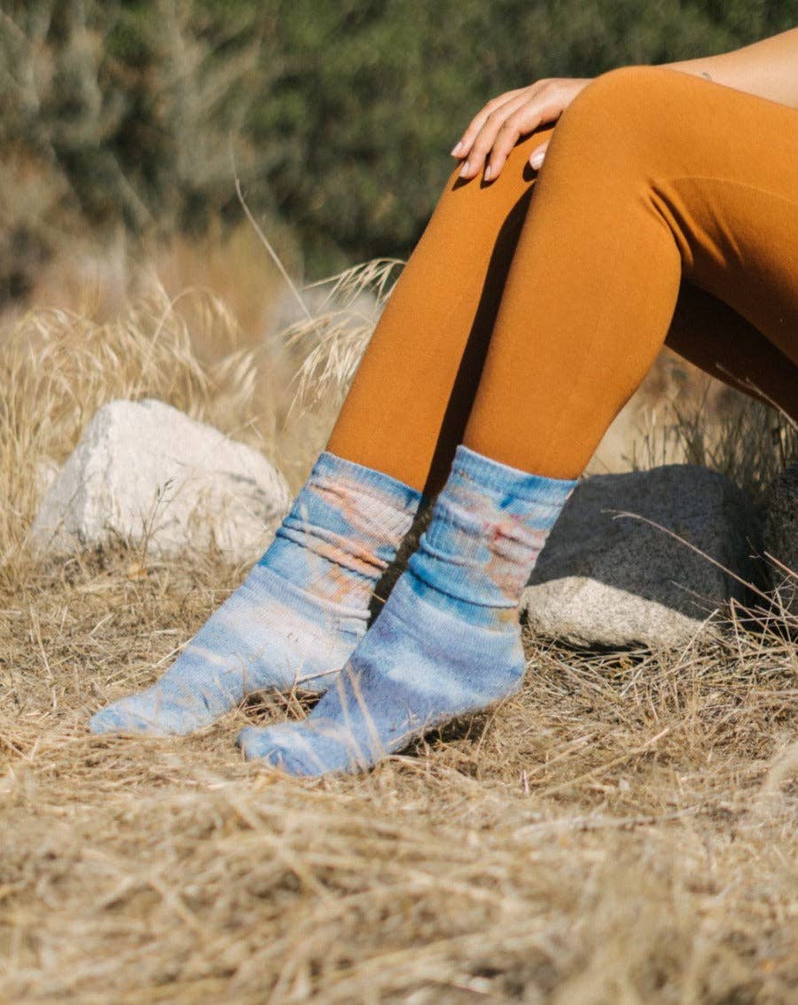 Mira Blackman - Hand Dyed Organic Cotton Crew Socks