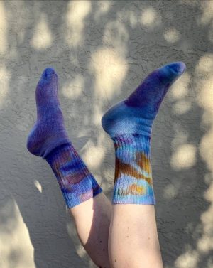 Mira Blackman – Hand Dyed Organic Cotton Crew Socks